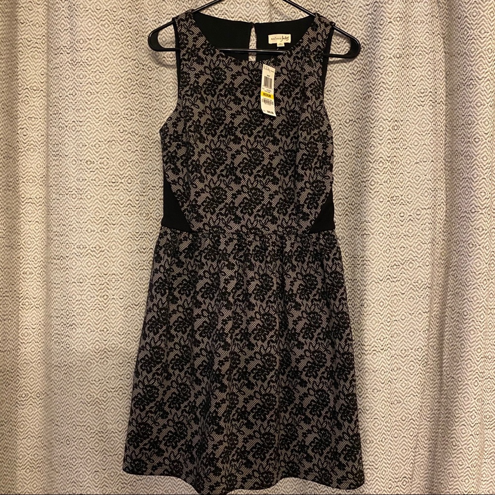 Maison Jules Lace Print Sleeveless Dress